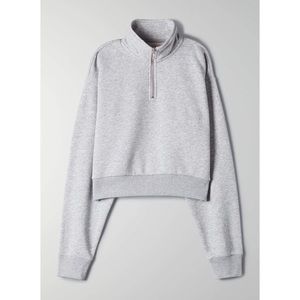 Aritzia TNA 1/4 Zip Cropped Sweatshirt - XXS